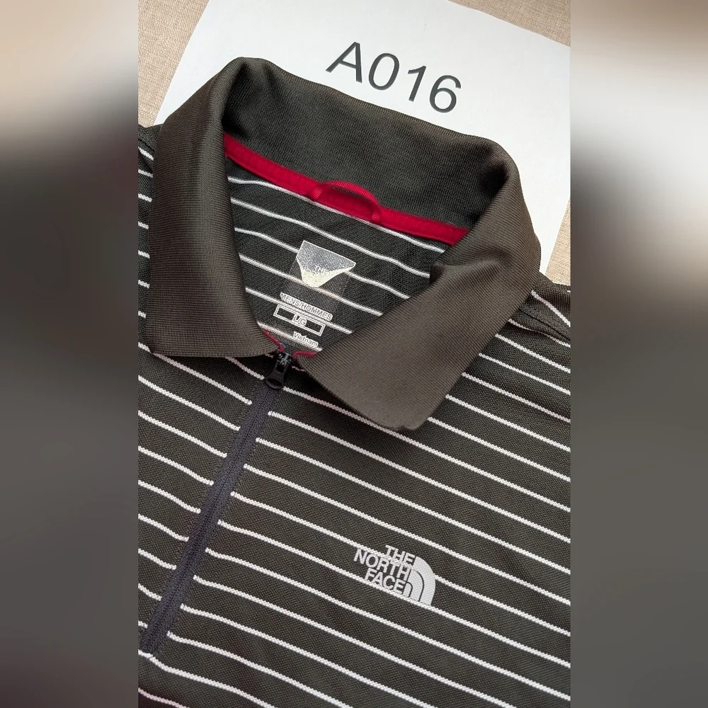 The North Face Striped Polo Shirt Mans Size L